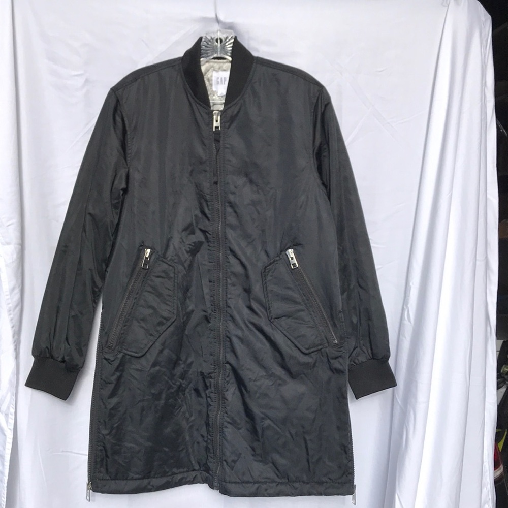 Gap, Knee Length Bomber—ish style Jacket.